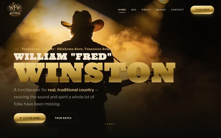 The home page of Fred Winston at fredwinstonmusic.com